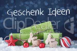 Green Christmas Presents, Snow, Geschenk Ideen Means Gift Idea