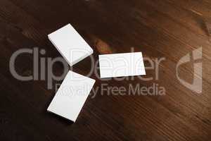 White business cards