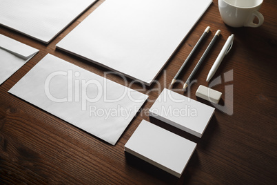 Blank corporate stationery