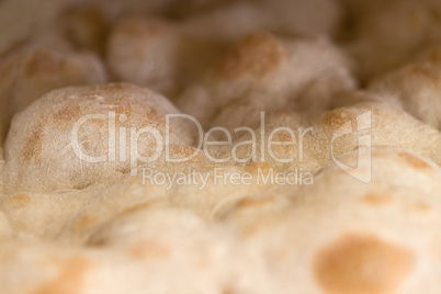 Closeup of focaccia romana