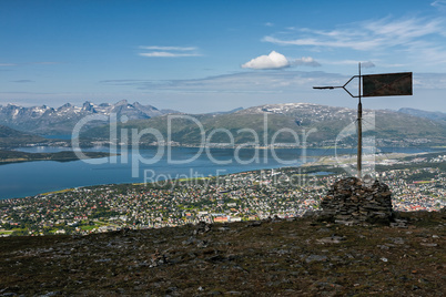 View of Tromso and mountains, Norway