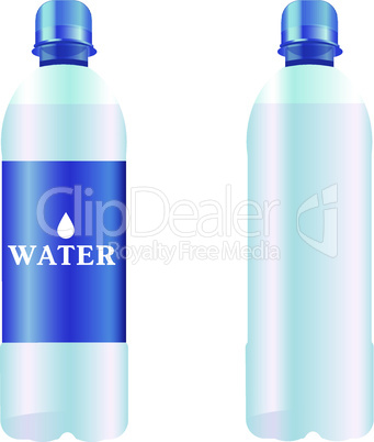 Vector plastic bottle of pure water