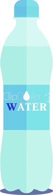 Vector 1 litre bottle of pure water on a white background. EPS 10