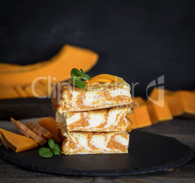 cheesecake from cottage cheese with pumpkin