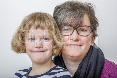 Portrait of mother with daughter