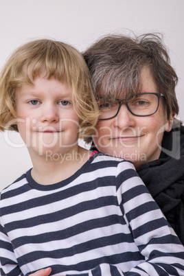 Portrait of mother with daughter