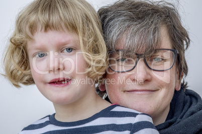 Portrait of mother with daughter