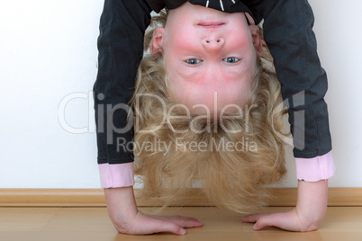 Child at handstand