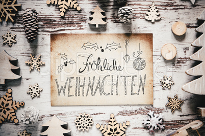 Paper, Calligraphy Froehliche Weihnachten Means Merry Christmas