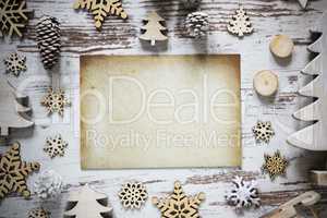 Rustic Christmas Decoration, Brown Paper, Copy Space