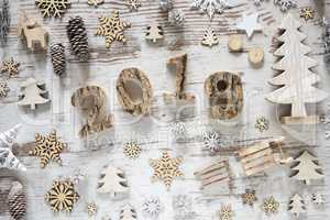 White Christmas Decoration With Text 2019, Christmas Tree