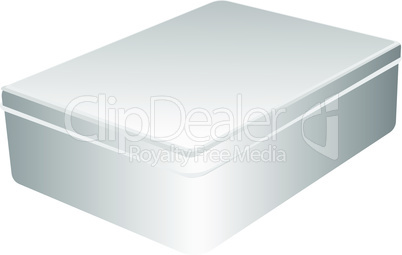 Vector emplate of metal closed box . Gift box. EPS 10