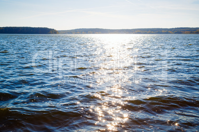 Sunset over the lake