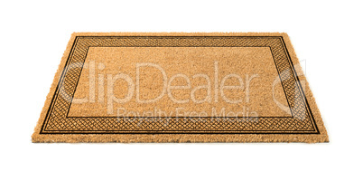 Blank Welcome Mat Isolated on White Background