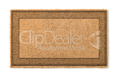 Blank Welcome Mat Isolated on White Background