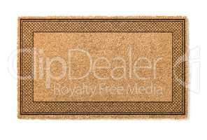 Blank Welcome Mat Isolated on White Background