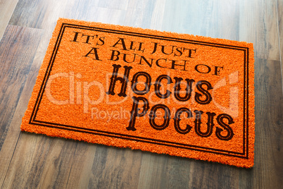 It's All A Bunch Of Hocus Pocus Halloween Orange Welcome Mat