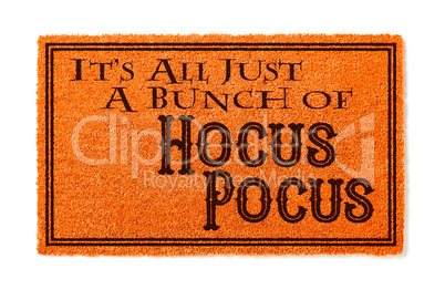 It's All A Bunch Of Hocus Pocus Halloween Orange Welcome Mat