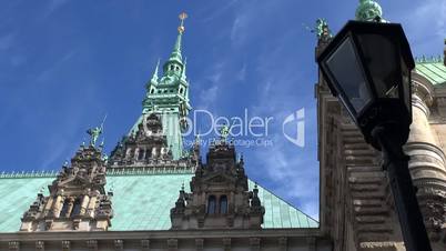 Motion time lapse: Town hall (inner courtyard) in Hamburg