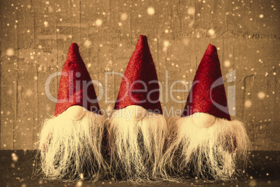 Three Gnomes, Retro Cement, Snowflakes Red Jelly Bag Cap