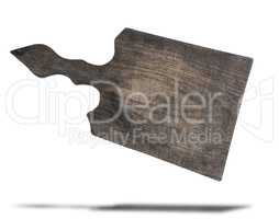 old wooden kitchen cutting board with handle