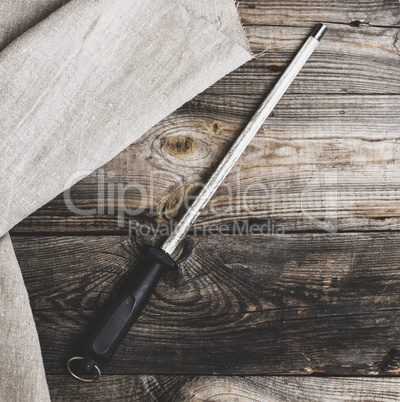 iron sharpener with handle for kitchen knives