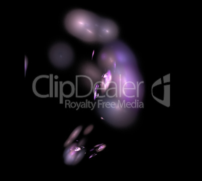 image of one Digital Fractal on Black Color
