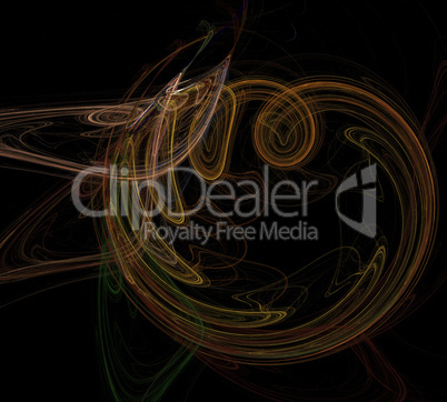 image of one Digital Fractal on Black Color image of one Digital Fractal on Black Color