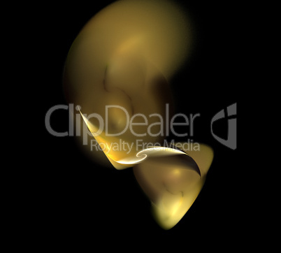 image of one Digital Fractal on Black Color
