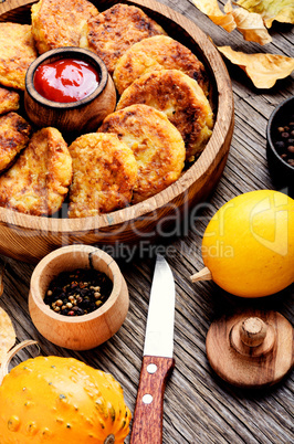 Diet vegetable pumpkin cutlet