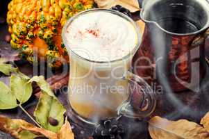 Latte autumn hot drink