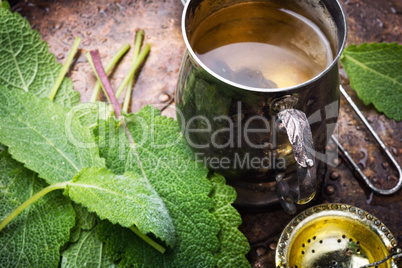 Herbal tea with sage