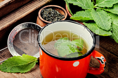 Herbal tea with sage