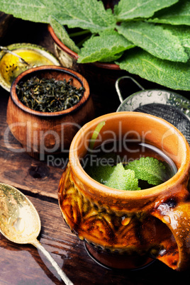 Herbal tea with sage