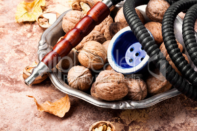 Hookah with autumn walnut