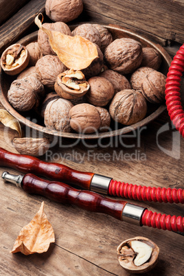 Hookah with autumn walnut