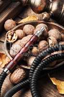 Hookah with autumn walnut