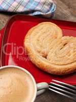 Organic pastry on a ceramic plate