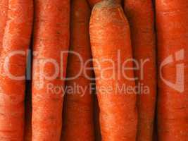 Organic carrots on a table