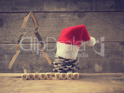 Christmas background with a baking tin