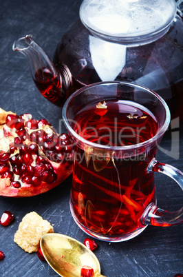 Cup of pomegranate tea