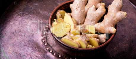 Root of medicinal ginger