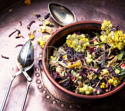 Dry herb tea