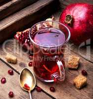 Cup of pomegranate tea