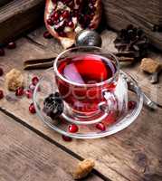 warm pomegranate tea.
