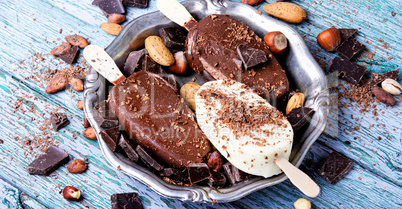 chocolate ice cream with nuts