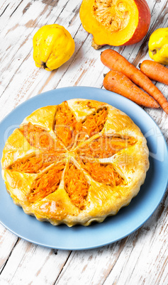 Autumnal vegetable pie