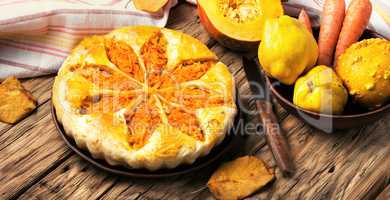 Autumnal vegetable pie