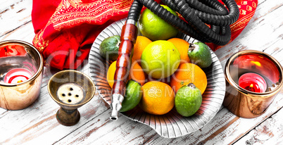 Shisha with taste of lime and tangerines