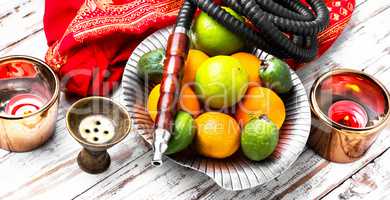 Shisha with taste of lime and tangerines